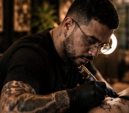 Mateus Santos durante uma sessão